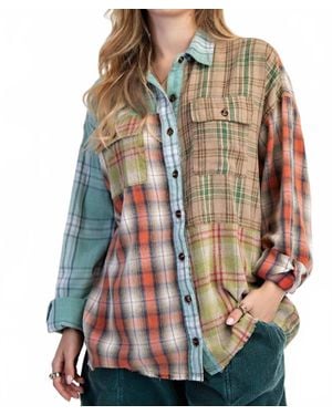 Easel Washed Denim Shirt - Multicolor