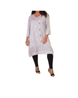 On The Plus Side Eden 3/4 Sleeve Dress - Pink