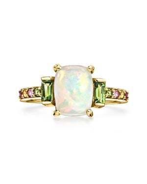 Ross-Simons Opal Ring With Multicolored Tourmalines - Metallic