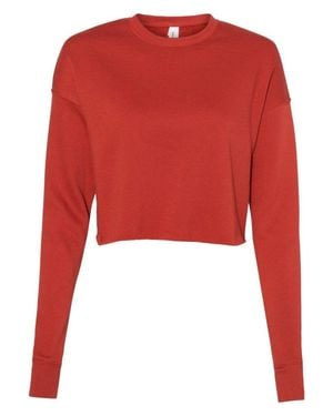 Bella Canvas Crop Crew Fleece - Red