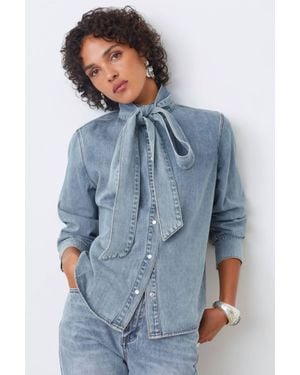 Suncoo Laos Light Denim Blouse - Blue