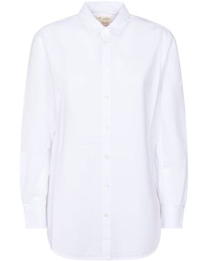 MC2 Saint Barth Seersucker Shirt With Embroidered Detail - White