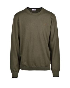 Sun 68 Merino Wool-Cotton Crewneck Sweater - Green