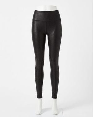 Spanx Faux Leather Fleece Lined Leggings - Black