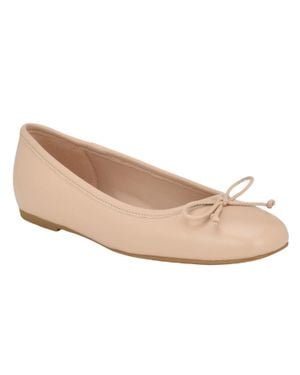Calvin Klein Bronte Ballet Flat Light Bow Slip On Htat906 - Pink