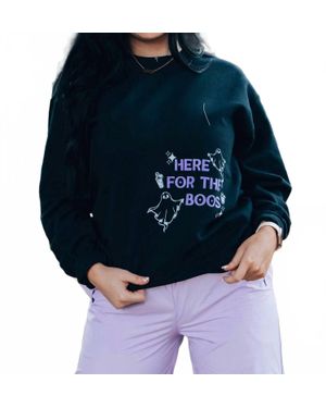 Gildan Here For The Boos Crewneck Sweater - Blue
