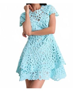 Jonathan Simkhai Lina Laced Guipure Mini Dress - Blue