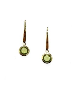 AAMIAA Color Candy Collection Earrings With 5Mm Round Peridot - Metallic