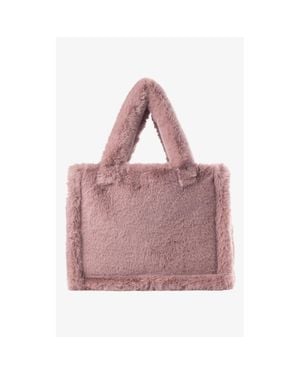 Lamarque Jade Faux Fur Tote Bag - Pink