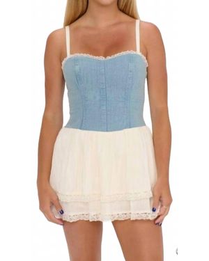 Show Me Your Mumu Geneva Mini Dress - Blue