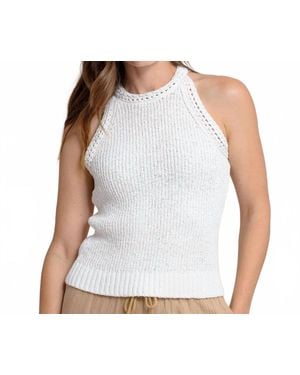Southern Tide Tessa Sweater Tank - White
