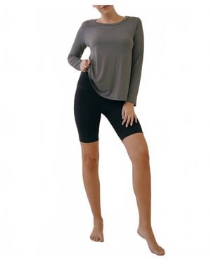 Reine Krief Bamboo Biker Shorts - Black