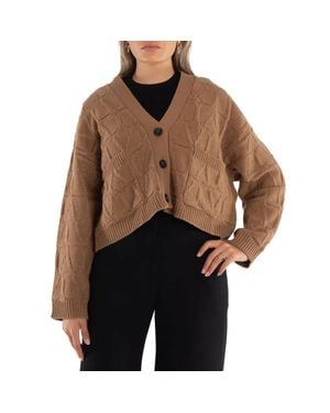 Valentino Ladies Cammello Toile Iconographe Cardigan - Brown