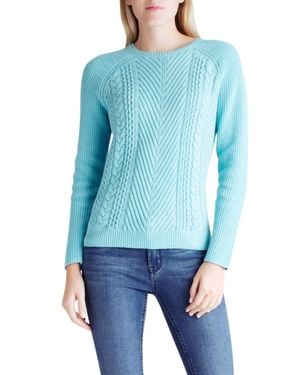 Kensie Yarn Long Sleeve Sweater - Blue