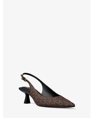 Michael Kors Outlet Amali Signature Logo Pump - White