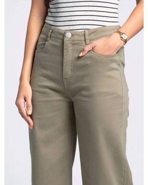 Thread & Supply Saigon High Rise Wide Leg Pants - Green