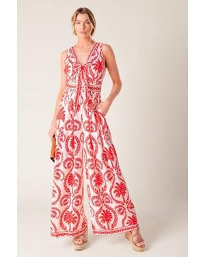 TRUEDAMES Colette Dream Woven Jumpsuit - Pink