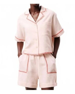 FRNCH Isalya Short Sleeve Shirt - Pink