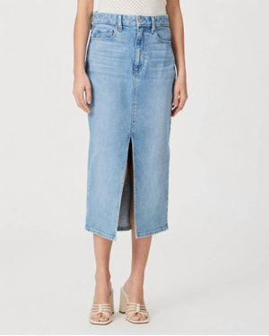 PAIGE Angela Midi Skirt - Blue