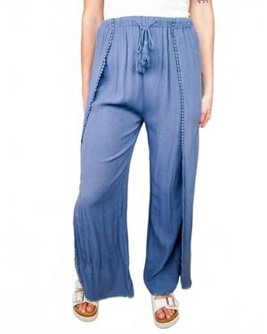 Cozy Co. High-Rise Swim Cover Up Bottom Pants - Blue