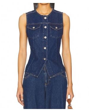 Sanctuary Maritime Denim Vest - Blue