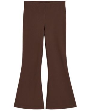 By Malene Birger Stretch Nylon Flared Pants - Brown