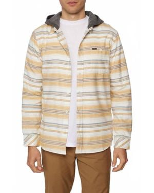 O'neill Sportswear Redmond Hooded Flannel Shirt - Natural