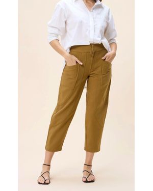 Cleobella Leo Cropped Wide Leg Pants - Natural
