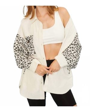Main Strip Wildwood Crush Shacket - Natural