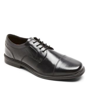 Rockport Taylor Oxford Leather Waterproof Cap Toe Dress Shoe Hawk192 - Black