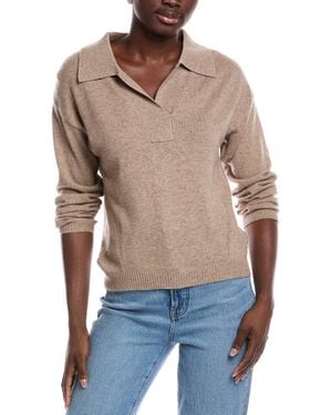 SCOTT & SCOTT LONDON Cashmere Polo Sweater - Blue