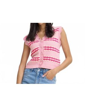B.Young Osanra Knit Waistcoat - Pink