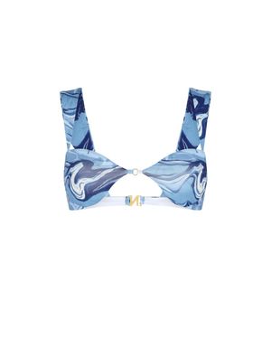 Neoblu Flora Balconette Bikini Top - Blue