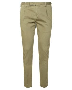 PT01 Tailored Slim-Fit Pants With Front Pleats - Green