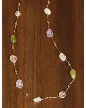 Lucky Brand Crystal Beaded Necklace - Brown