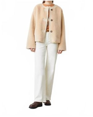 Suncoo Faux Fur Short Coat - White