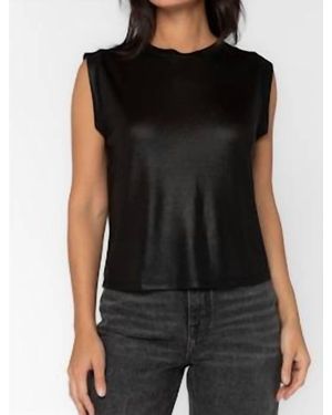 Velvet Heart Rossin Metallic Muscle Tank - Black