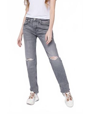 Rag & Bone Rosa Mid-Rise Boyfriend Jean - Blue