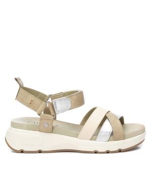 Xti Carmela Leather Casual Sandals By - Metallic