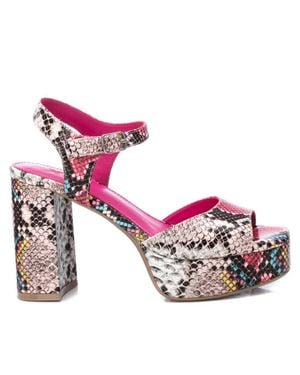 Xti Heeled Platform Sandals Buga By - Pink