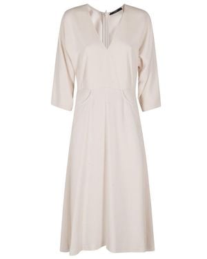 Seventy Cady Crepe Midi Dress - Natural