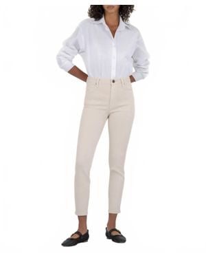 Kut From The Kloth Charlize High Rise Cigarette Leg Pants - White