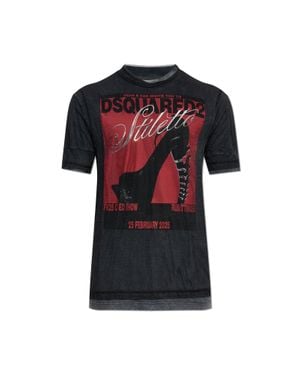 DSquared² T-Shirt With Logo - Red