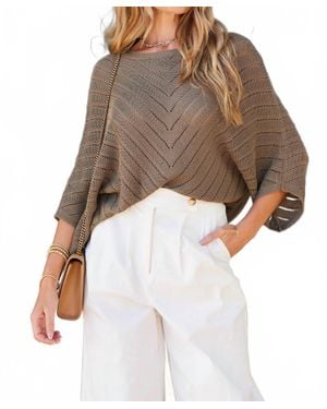 Bishop + Young Zen Scoop Neck Sweater - Brown
