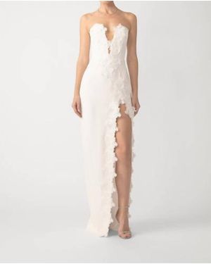 SAU LEE Florence Strapless Maxi Dress - White