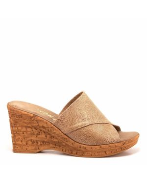 Onex Christina Wedge Slide - Brown