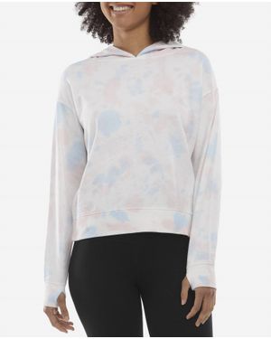 Danskin Mottled Tie Dye Hoodie - White