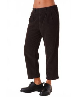 Prairie Underground Double Pleat Corduroy Pant - Black