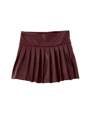 Bardot Pleat Skirt - Red