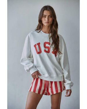 By Together Freedom Stripe Shorts - Gray